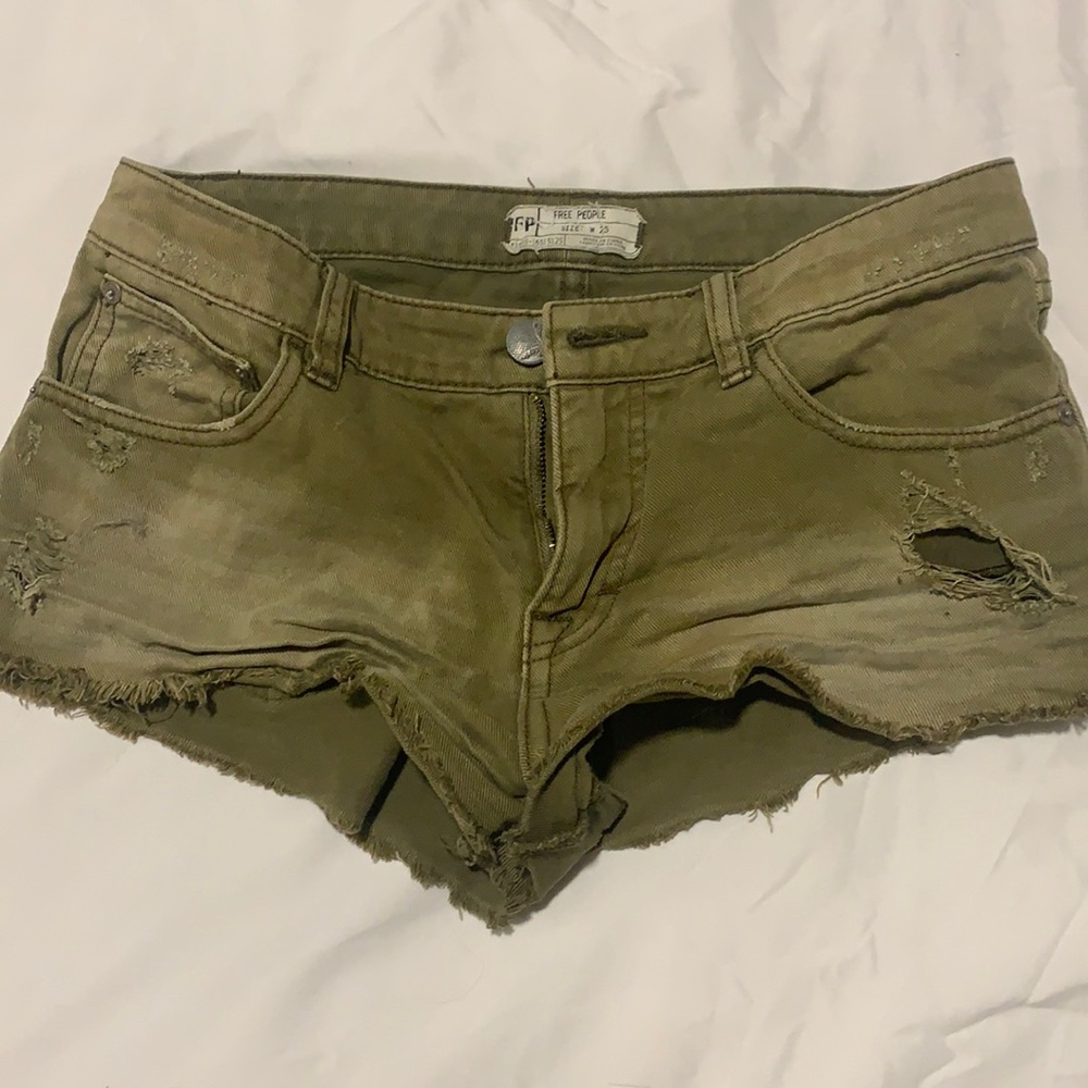 Olive green Free People shorts